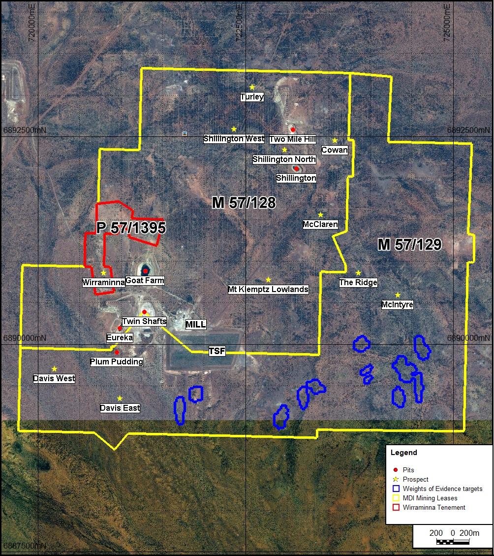 ASX Release 18 April 2019 SANDSTONE GOLD PROJECT (WA) Weights of Evidence (WoE) Aircore Geochemical Drilling Aspiring gold developer, Middle Island Resources Limited (Middle Island, MDI or the
