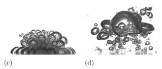 bubble of relative large diameter formed, the