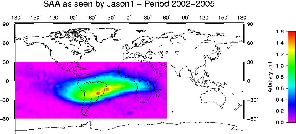 SAA corrective model for Jason-1 by using CARMEN map Correlation study of the SAA grid from DORIS