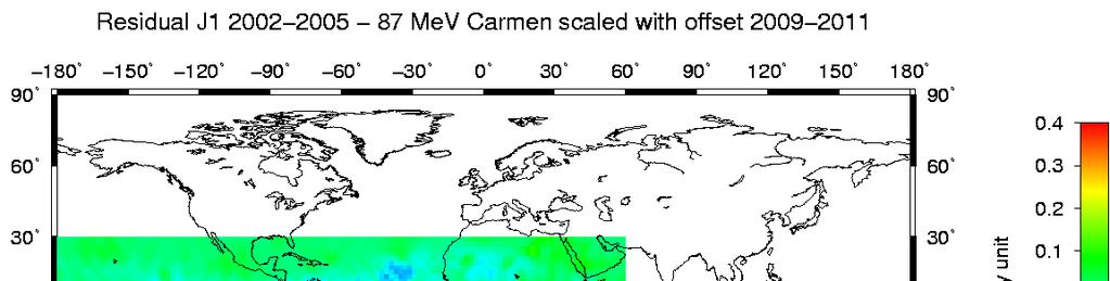 SAA corrective model for Jason-1 by using CARMEN map Correlation study of the SAA grid from DORIS data and from CARMEN data
