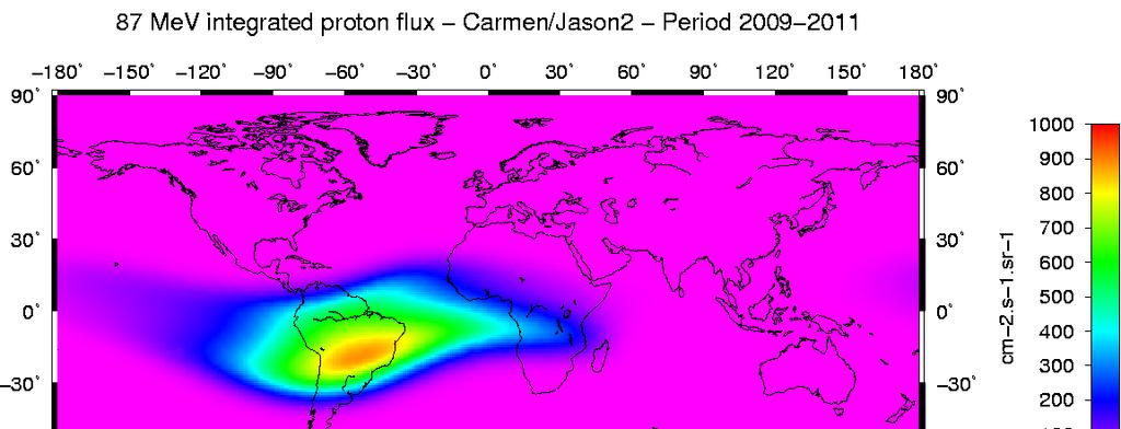 SAA corrective model for Jason-1 by using CARMEN map Determination of the parameters -Using the SAA CARMEN Jason-2