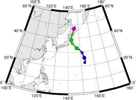 Western Pacific TC Tracks: 15 30 August 2016 Chanthu 12 18 Aug 980 hpa; 60kt Mindulle