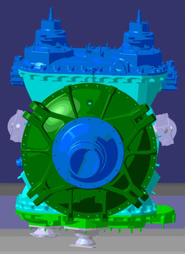 Fig. 6. The diagram of accelerometers installed on the casing of the planetary gearbox 4.