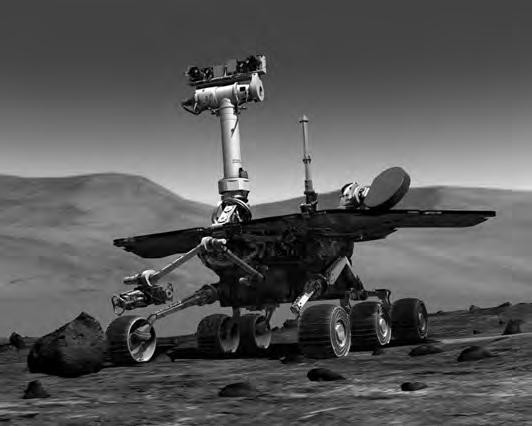 (d) A rocket was sent to Mars. 4 The rocket carried a vehicle called the Mars Rover. The Mars Rover has a mass of 85 kg.