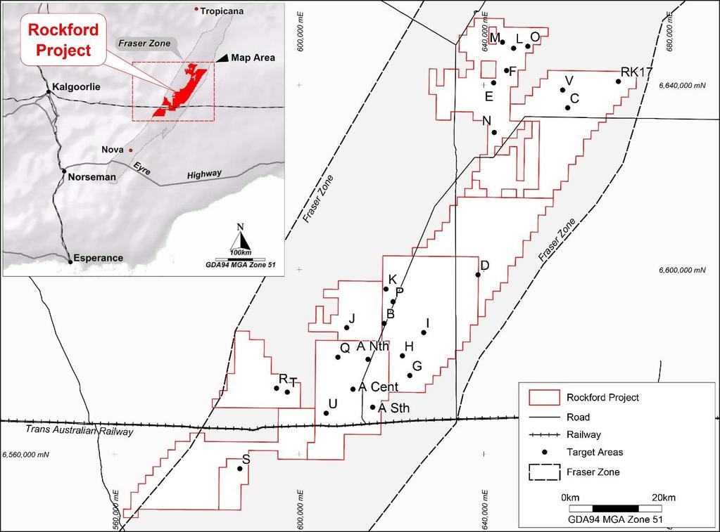 ROCKFORD PROJECT UPDATE SYSTEMATIC APPROACH Summary to Date 25 Areas selected from aeromag and gravity 21 conductors identified by innovative MLTEM Drilling: 4 diamond holes for 2,652m 10 RC holes