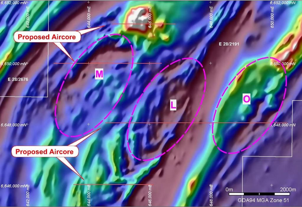 CURRENT EM ACTIVITIES Targets Selected for EM by: Aeromag interpretation Gravity interpretation Aircore