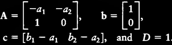 61) as q[n + 1] = Aq[n] + bx[n] (2.