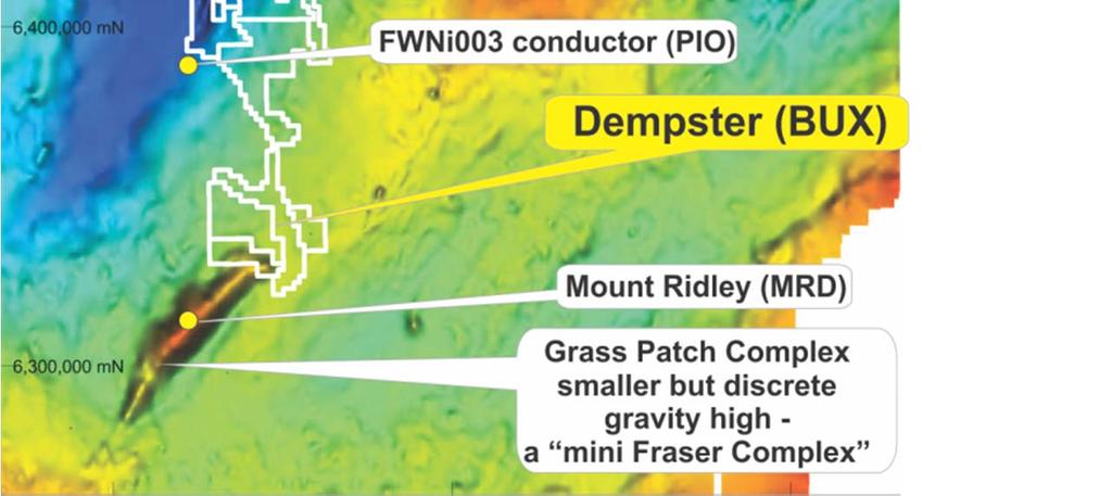 Zanthus and Widowmaker (100% owned) New Ni-Cu & Au project emerging at Dempster