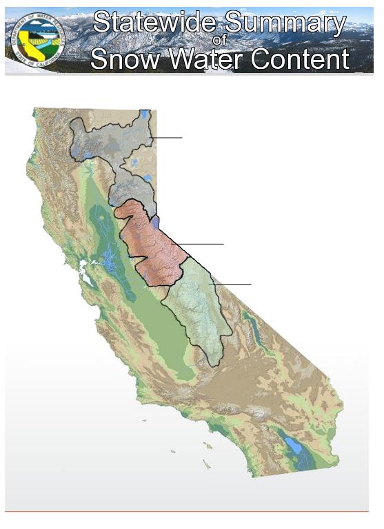 Current Regional Snowpack from Automated Snow Sensors - % of April 1 Average 0% Northern Sierra / Trinity