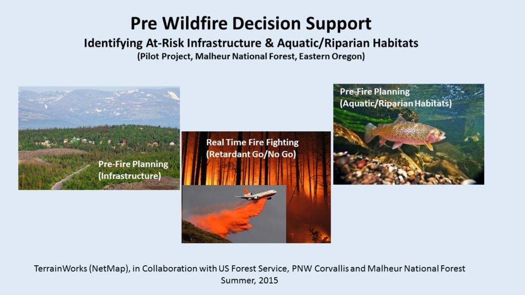 This Powerpoint presentation summarizes the use of NetMap for a Fire Decision