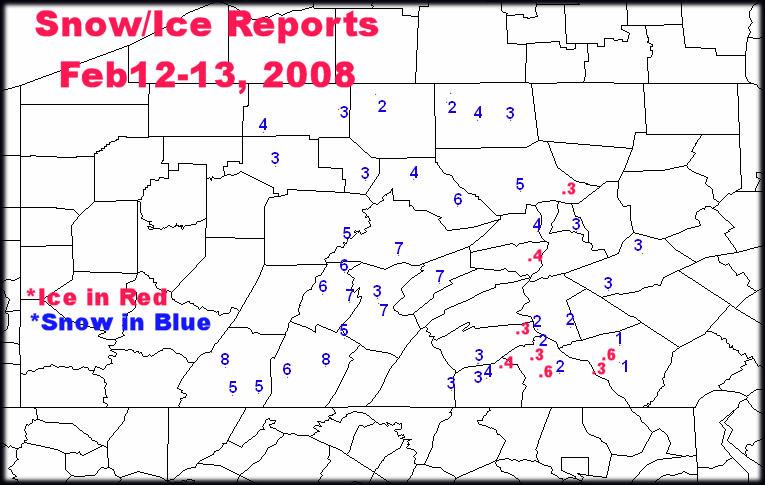 Figure 13 shows forecasts from the Figure 10 Spotter reports of snow and ice from freezing rain for the
