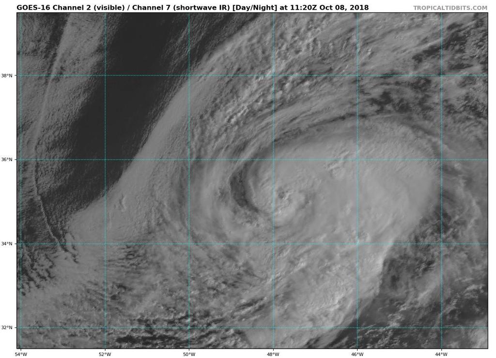 Tropical Storm Leslie Satellite Image Leslie has maintained strength as it moves east