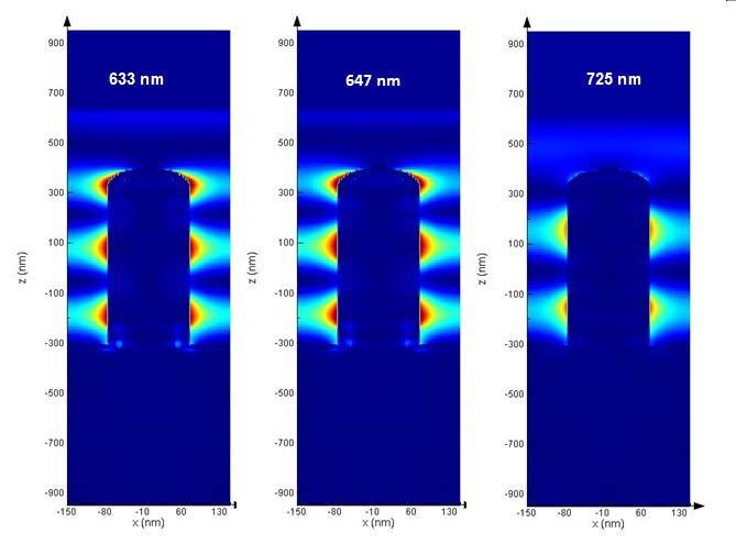 distribution of a smooth model 20nm-Ag/SiNW of 110-nm