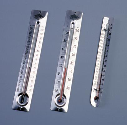 Thermometer- instrument used to measure air temperature Fahrenheit Water freezes at 32 Water boils