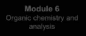 Foundations of chemistry Module 4 Core organic chemistry Module 6 Organic chemistry and