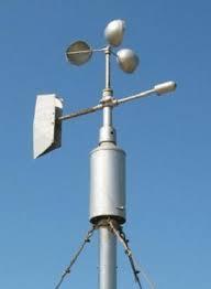 Anemometer- an instrument for measuring wind speed. Climate- an area's long-term weather patterns.