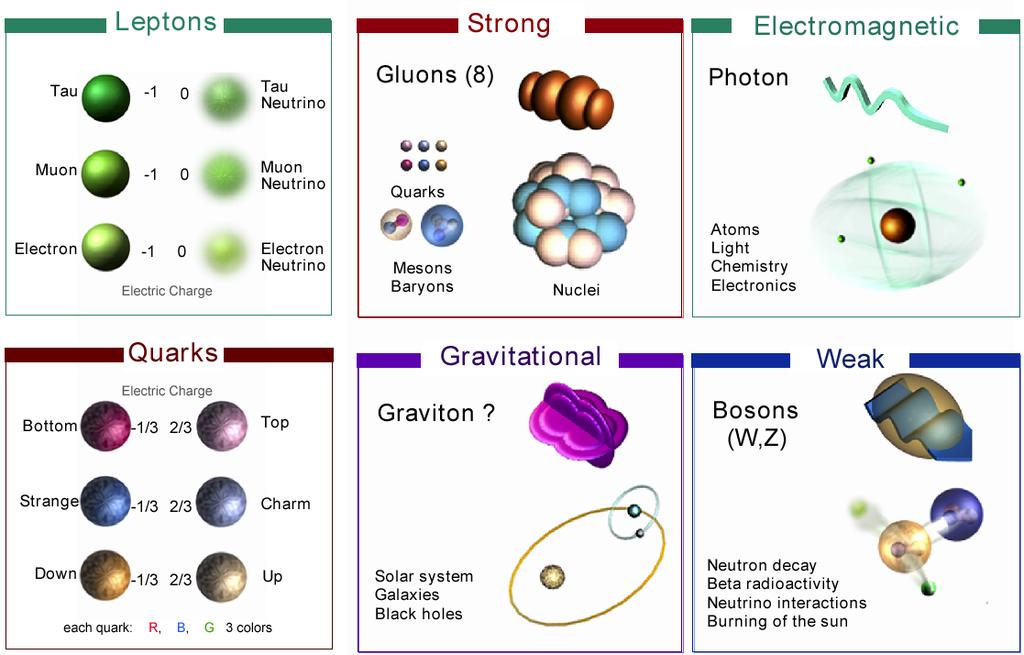 What is the Standard Model? What forces does it describe? Are all its basic components observed?