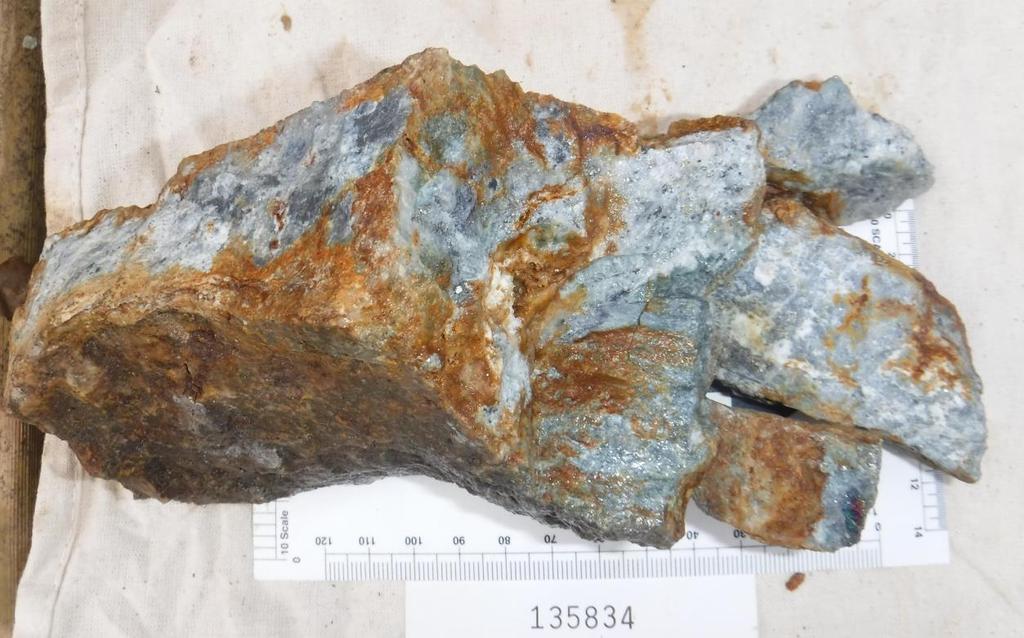 EL2306 Abundance Valley New Porphyry Copper discovery at Mongae Creek prospect Geological mapping has successfully identified a strongly mineralised quartz-pyrite vein system (Photo 2) hosted by