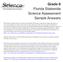 Grade 8 Florida Statewide Science Assessment Sample Answers