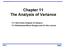 Chapter 11 The Analysis of Variance