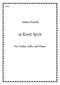 Score. Aubrie Powell. aɪ Kænt Spiːk. For Violin, Cello, and Piano