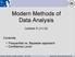 Modern Methods of Data Analysis - SS 2009