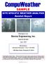 SAMPLE. SITE SPECIFIC WEATHER ANALYSIS Rainfall Report. Bevins Engineering, Inc. Susan M. Benedict. July 1, 2017 REFERENCE:
