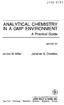 ANALYTICAL CHEMISTRY IN A GMP ENVIRONMENT