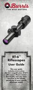 RT-6 Riflescopes. User Guide