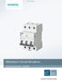 Siemens AG Miniature Circuit Breakers. Totally Integrated Power SENTRON. Configuration. Edition 10/2014. Manual. siemens.