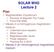 SOLAR MHD Lecture 2 Plan