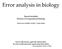 Error analysis in biology