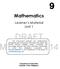 Mathematics. Learner s Material Unit 1 DRAFT. This instructional material was collaboratively developed and reviewed by educators from public and