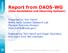 Report from DAOS-WG (Data Assimilation and Observing Systems)