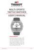 MULTI-SPORTS TACTILE WATCHES USER S MANUAL