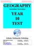 GEOGRAPHY YEAR 10 TEST