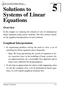 Solutions to Systems of Linear Equations