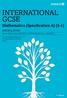 INTERNATIONAL GCSE Mathematics (Specification A) (9-1)