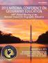 2015 NATIONAL CONFERENCE ON GEOGRAPHY EDUCATION