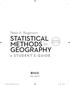 StatiStical MethodS for GeoGraphy