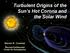 Turbulent Origins of the Sun s Hot Corona and the Solar Wind
