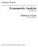 Econometric Analysis Fifth Edition