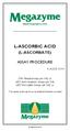 L-ASCORBIC ACID (L-ASCORBATE) ASSAY PROCEDURE