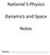 National 5 Physics. Notes