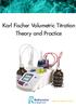 Karl Fischer Volumetric Titration Theory and Practice
