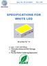 SPECIFICATIONS FOR WHITE LED