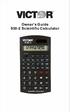 Owner's Guide Scientific Calculator