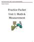 Practice Packet Unit 1: Math & Measurement