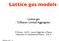 Lattice gas models. - Lattice gas - Diffusion Limited Aggregates