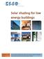 Solar shading for low energy buildings